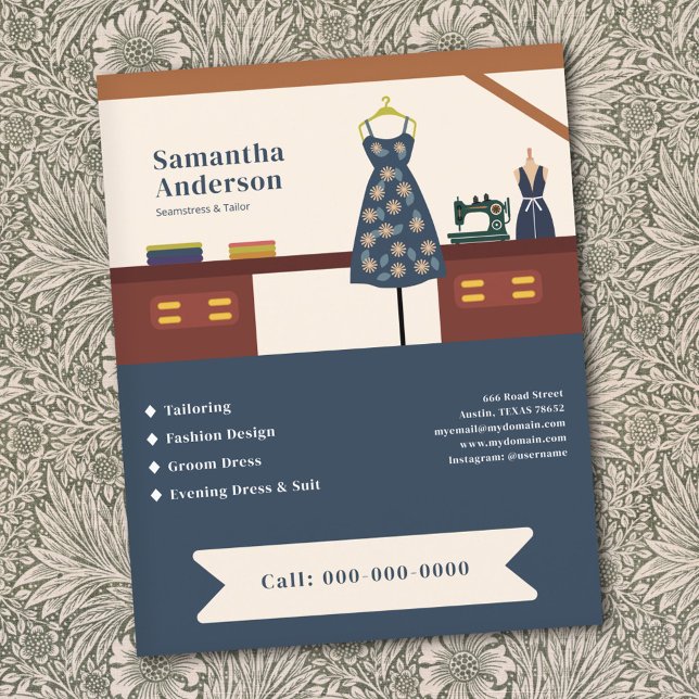 Flyer Seamstress & Tailor (Seamstress & Tailor Flyer)