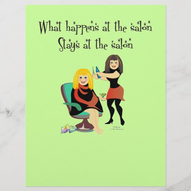 Flyer Secretos de salón de belleza (Frente)