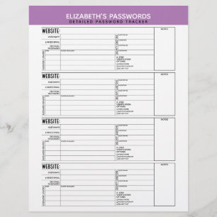 Flyer Seguimiento básico de contraseñas con nombre de us