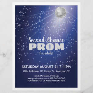 Flyer Segundo evento de Prom para adultos