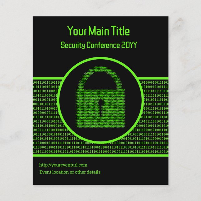 Flyer Seguridad de la información y evento de Ciberintel (Frente)