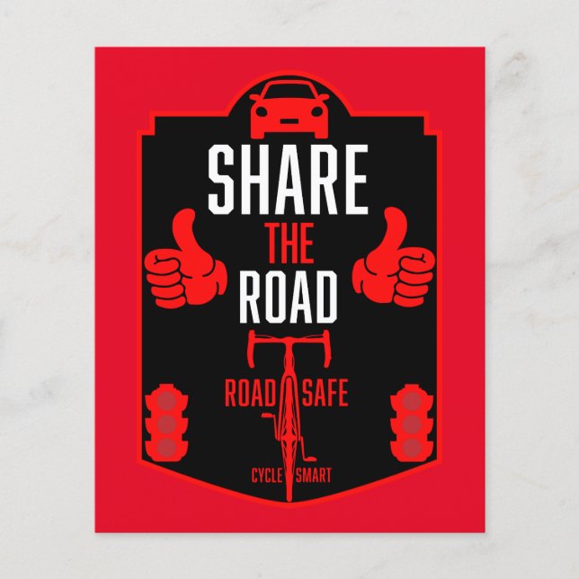 Flyer Seguridad vial en bicicleta (Frente)