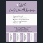 Flyer Seguro Médico Enfermera de Vida Desprender Negocio<br><div class="desc">Volantes Modernos para Enfermera,  Seguro Médico,  Seguro de Vida,  Etc.</div>
