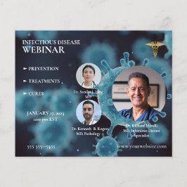 Flyer Seminario web sobre atención médica