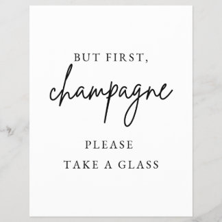 Flyer Señal de boda de champán