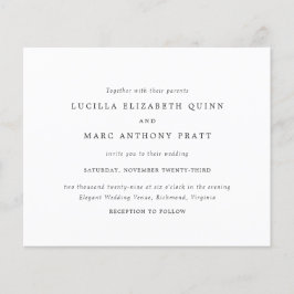 Flyer Sencilla Tarjeta de Invitación de Boda Económica A