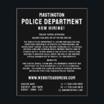Flyer Sencillamente Negrita, Contratación de la Ley de O<br><div class="desc">Simplemente en negrita,  Volante de reclutamiento de oficiales de policía por la tienda de tarjetas de visita.</div>