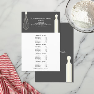 Flyer Sencillo y moderno Baking Business Pastry Chef Bak