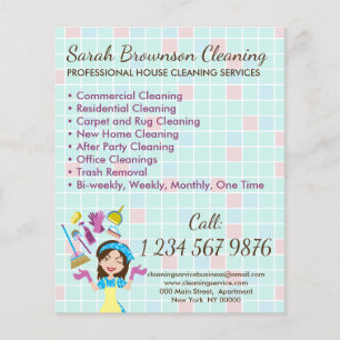 Flyer Señora Ama de Llaves Servicio de Limpieza Janitori