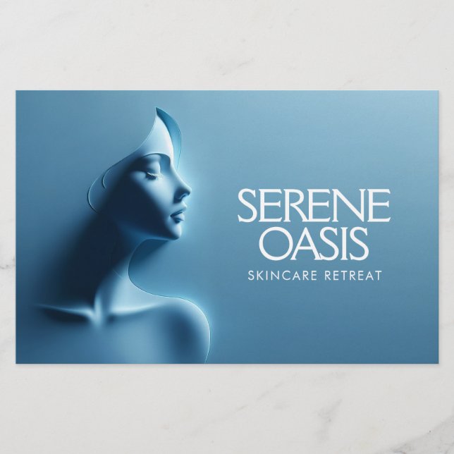 Flyer Serene Beauty Skincare, Masaje, Spa (Frente)