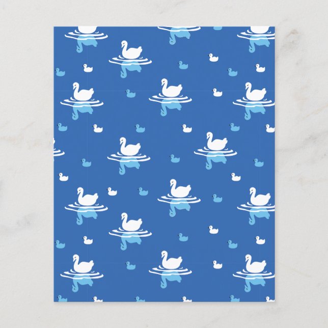 Flyer Serene Waters - Diseño del Patrón del Lago Swan (Frente)