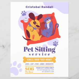 Flyer Servicio de asiento simple para Mascotas Personali