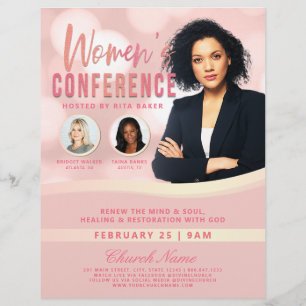 Flyer Servicio de conferencias de la Iglesia Femenina de