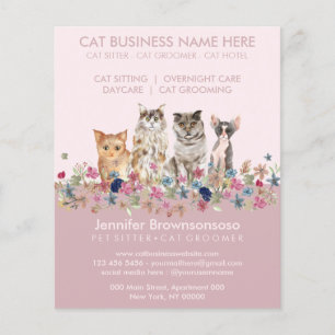 Flyer Servicio de cuidado de gatos