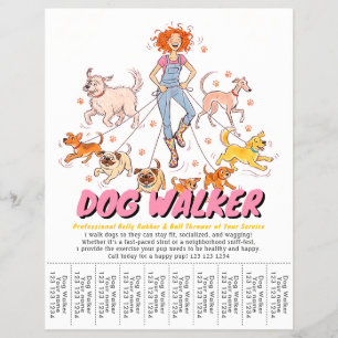 Flyer Servicio de Cuidado de Mascotas y Paseo de Perros 