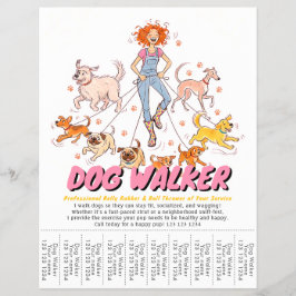 Flyer Servicio de Cuidado de Mascotas y Paseo de Perros 