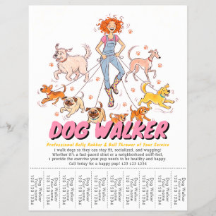 Flyer Servicio de Cuidado de Mascotas y Paseo de Perros 