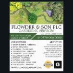 Flyer Servicio de jardinería paisajística, horticultor<br><div class="desc">Servicio de jardinería paisajística,  Folleto publicitario de horticultor de The Business Card Store.</div>
