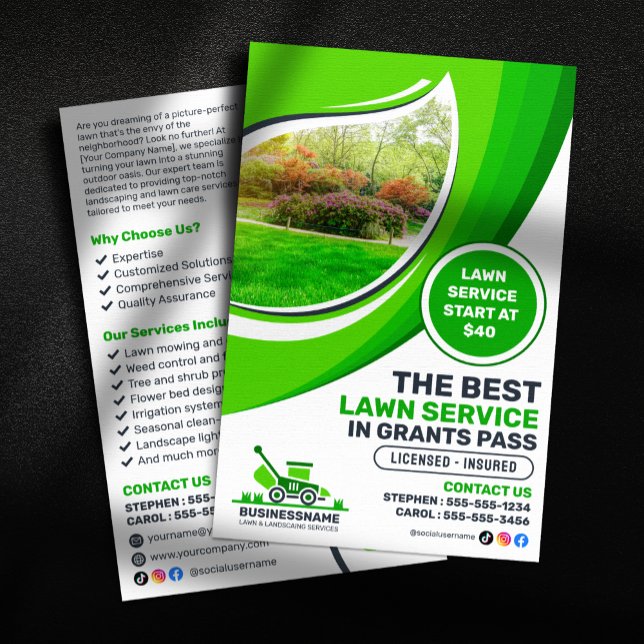 Flyer Servicio de jardinería y cuidado de césped Mow Mul (Subido por el creador)