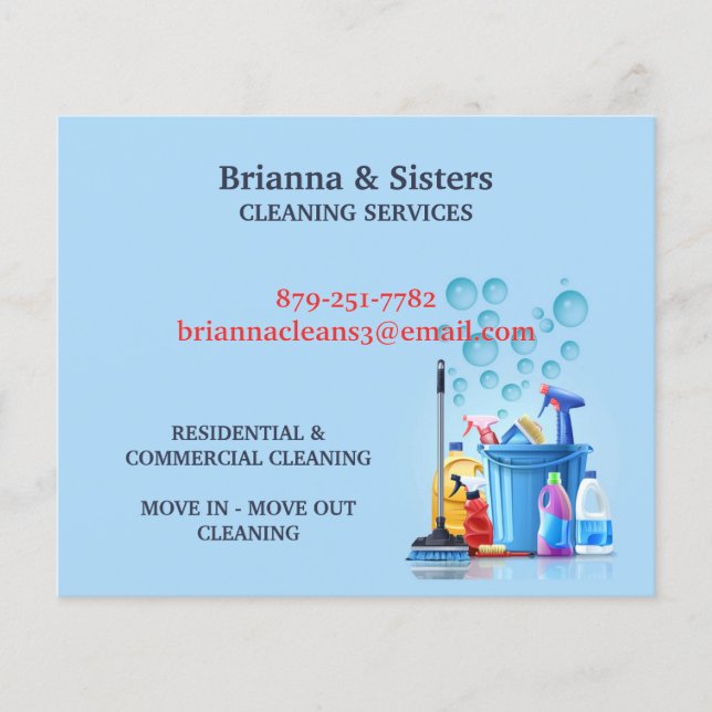 Flyer Servicio de limpieza (Frente)