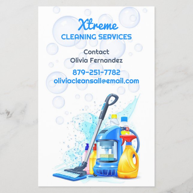 Flyer Servicio de limpieza (Frente)