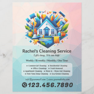 Flyer Servicio de limpieza de casas modernas ama de llav