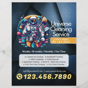 Flyer Servicio de limpieza de casas modernas ama de llav