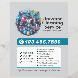 Flyer Servicio de limpieza de casas modernas ama de llav