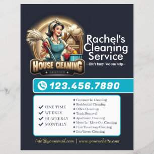 Flyer Servicio de limpieza de casas modernas ama de llav