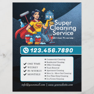 Flyer Servicio de limpieza de casas modernas ama de llav