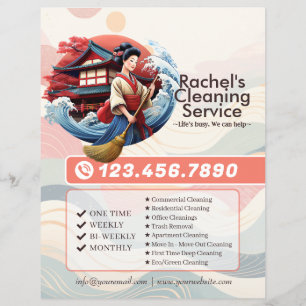 Flyer Servicio de limpieza de casas modernas ama de llav