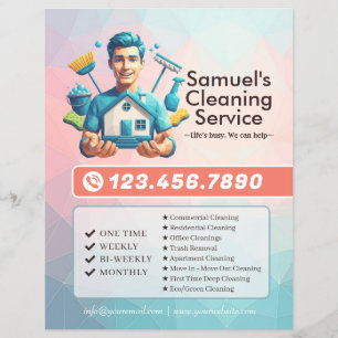 Flyer Servicio de limpieza de casas modernas ama de llav