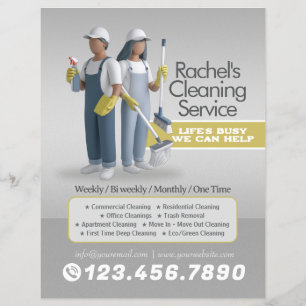 Flyer Servicio de limpieza de casas modernas limpieza de