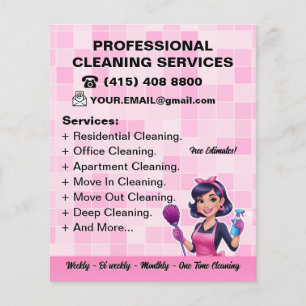 Flyer Servicio de limpieza de casas Señora de la limpiez