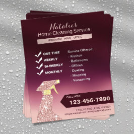 Flyer Servicio de limpieza de casas Servicio de limpieza