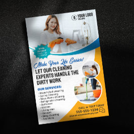Flyer Servicio de limpieza de oficina de ama de casa