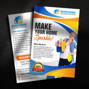 Flyer Servicio de limpieza de oficina de ama de casa