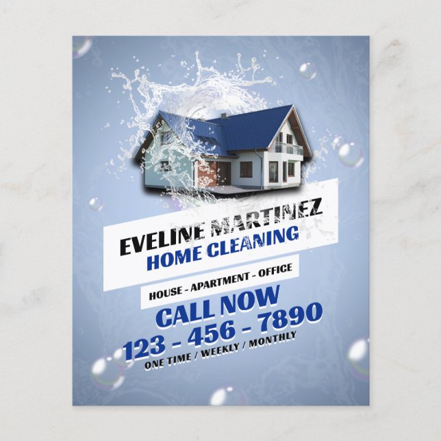 Flyer Servicio de limpieza de salpicaduras de agua en la (Frente)