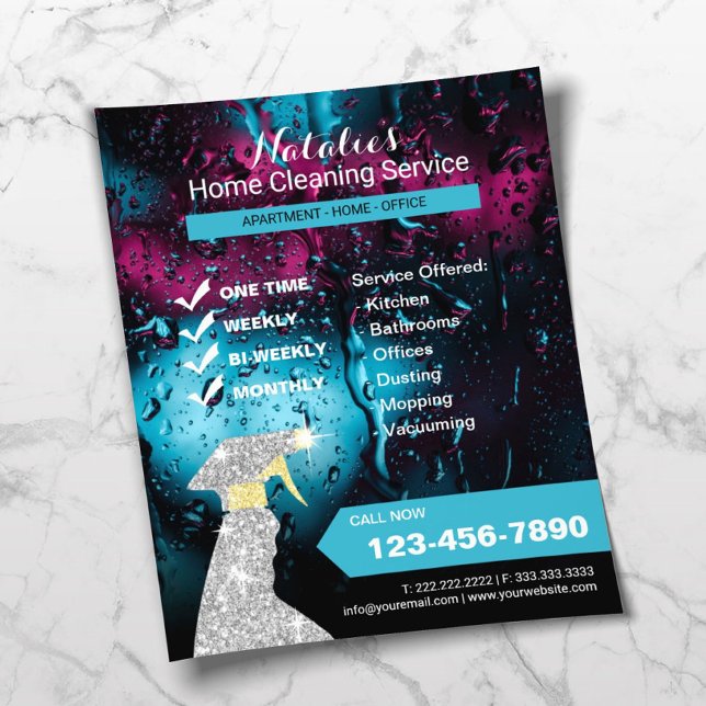 Flyer Servicio de limpieza de ventanas modernas de limpi (Subido por el creador)