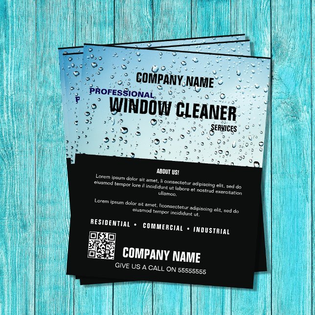 Flyer Servicio de limpieza de VENTANAS profesional perso (Subido por el creador)