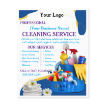 Servicio de limpieza del hogar azul moderno editab