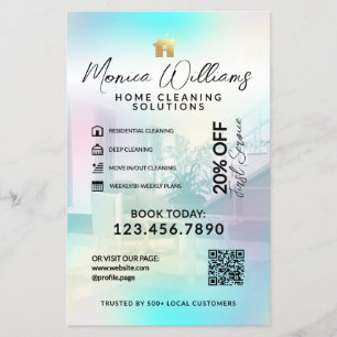 Flyer Servicio de limpieza en el hogar