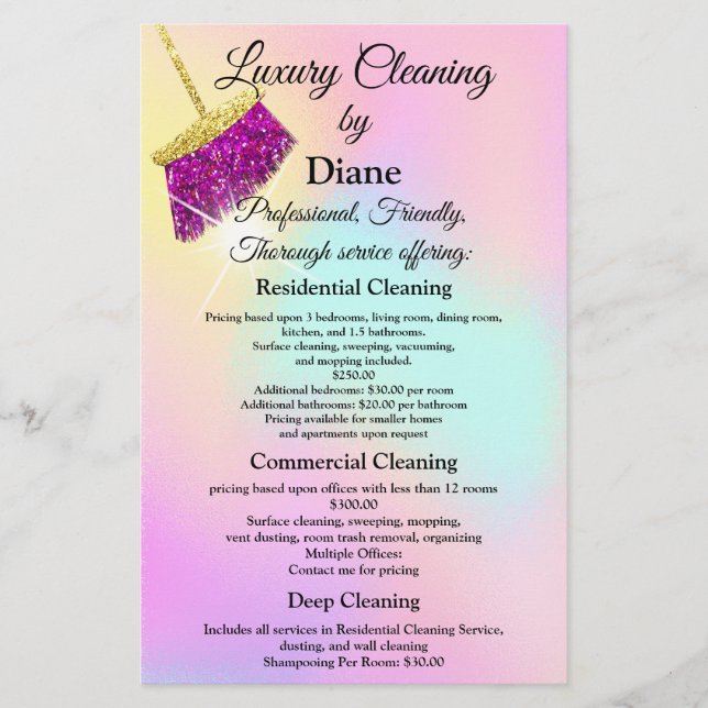 Flyer Servicio de limpieza oficina de oficina de manteni (Frente)