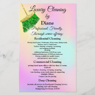 Flyer Servicio de limpieza Oficina Mantenimiento del log