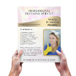 Flyer Servicio de limpieza Personalizado de negocios Fot<br><div class="desc">Servicio de limpieza Personalizado de negocios Foto Volante rosa moderno</div>