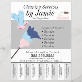 Flyer Servicio de limpieza Tear comercial fuera de tiras