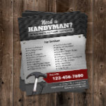 Flyer Servicio de mantenimiento de Handyman Metalizado p<br><div class="desc">Servicio Profesional de Mantenimiento de Reparación de Mano de Mano de Volantes Metálicos.</div>