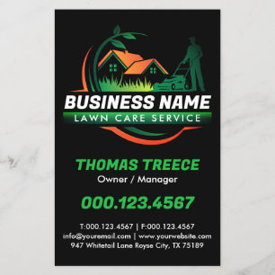 Flyer Servicio de Paisajismo y Cuidado de Césped Moderno