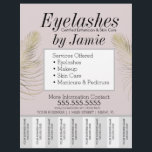 Flyer Servicio de pestañas tiras adhesivas rosa oro<br><div class="desc">Volantes modernos para salón</div>