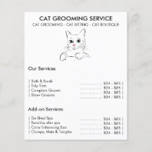 Servicio de preparación de gatos moderno